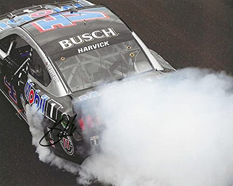 AUTOGRAPHED 2019 Kevin Harvick #4 Mobil 1 Racing BRICKYARD INDY RACE WIN (Victory Burnout) NASCAR Cup Series Signed Picture 8X10 Inch Glossy Photo with COA