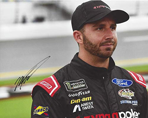 AUTOGRAPHED 2018 Matt DiBenedetto #32 Zynga Poker Ford Team PIT ROAD PRE-RACE (Go Fas Racing) Monster Energy Cup Series Signed Collectible Picture 8X10 Inch NASCAR Glossy Photo with COA