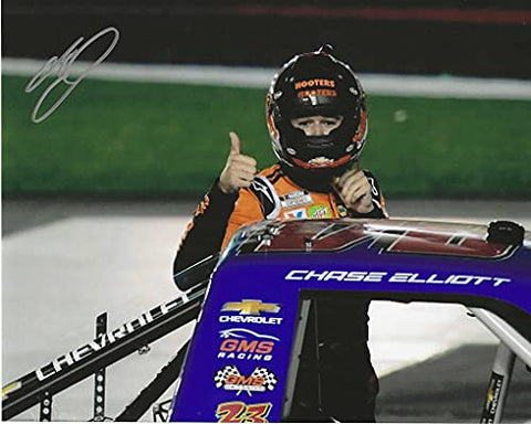 AUTOGRAPHED 2020 Chase Elliott #24 iRacing Team CHARLOTTE TRUCK RACE WIN (Kyle Busch Bounty) Victory Celebration Signed Picture 8X10 Inch Glossy Photo with COA