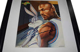 AUTOGRAPHED Michael Jordan 1996 Warner Bros SPACE JAM MOVIE (Bugs Bunny) Extremely Rare Signed Picture Vintage 8X10 Inch Photo with 13X15 Inch Frame and COA