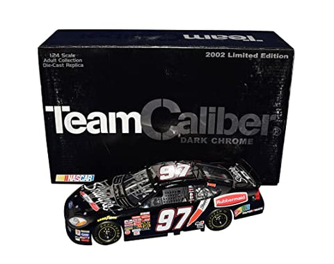2X AUTOGRAPHED 2002 Kurt Busch & Jack Roush #97 Sharpie (Roush Racing) Team Caliber Owners Series RARE DARK CHROME Signed 1/24 NASCAR Diecast Car with COA (#458 of only 600 produced)