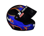 AUTOGRAPHED Denny Hamlin #11 FedEx Express Team (Joe Gibbs Racing) Beam Designs Rare Old-Style Signed NASCAR Simpson Replica Full-Size Helmet with COA