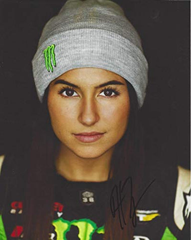 AUTOGRAPHED 2019 Hailie Deegan #19 Monster Energy Racing Driver MEDIA DAY POSE K&N West Series Signed Collectible Picture 8X10 Inch NASCAR Glossy Photo with COA