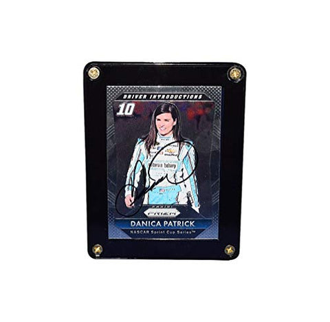 AUTOGRAPHED Danica Patrick 2016 Panini Prizm Racing DRIVER INTRODUCTIONS (#10 Natures Bakery) Sprint Cup Series Signed NASCAR Collectible Framed Trading Card with COA