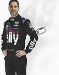 AUTOGRAPHED 2019 Jimmie Johnson #48 Ally Racing NEW SPONSOR (Media Day Pose) Hendrick Motorsports Monster Cup Series Signed Collectible Picture 8X10 Inch NASCAR Glossy Photo with COA