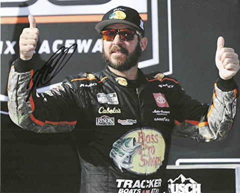 AUTOGRAPHED 2021 Martin Truex Jr. #19 Bass Pro Shops PHOENIX RACE WIN (Victory Lane) Joe Gibbs Racing Signed Collectible Picture 8X10 Inch NASCAR Glossy Photo with COA