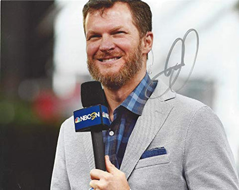 AUTOGRAPHED Dale Earnhardt Jr. 2019 NBC Sports Broadcaster (Monster Energy Cup Series Commentator) Rare Signed Collectible Picture 8X10 Inch NASCAR Glossy Photo with COA