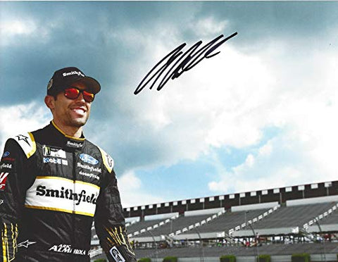AUTOGRAPHED 2018 Aric Almirola #10 Smithfield Racing PIT ROAD WALK (Stewart-Haas Team) Monster Energy Cup Series Signed Collectible Picture NASCAR 9X11 Inch Glossy Photo with COA