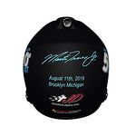AUTOGRAPHED 2019 Martin Truex Jr. #19 Auto-Owners Racing 500TH CAREER START (Michigan Race) Joe Gibbs Team Monster Cup Series Signed NASCAR Collectible Replica Full-Size Helmet with COA