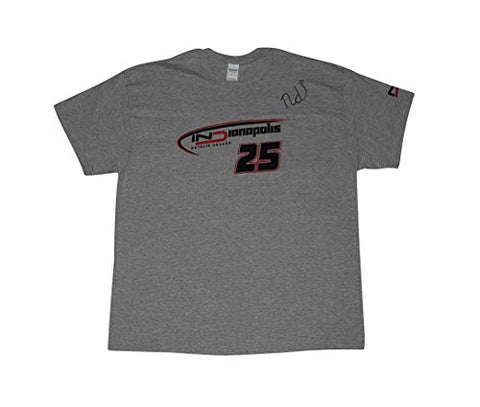 AUTOGRAPHED 2018 Natalie Decker #25 INDIANAPOLIS RACE (Venturini Motorsports) ARCA Series Rare Custom & Limited Signed Collectible NASCAR Gray XL Shirt with COA (1 of only 50 produced)