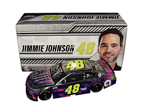 AUTOGRAPHED 2020 Jimmie Johnson #48 Ally White Racing COLOR CHROME (Retirement Final Season) Hendrick NASCAR Cup Series Signed Lionel 1/24 Scale NASCAR Diecast Car with COA (#162 of only 228 produced)