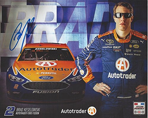AUTOGRAPHED 2016 Brad Keselowski #2 Autotrader Racing (Team Penske) Sprint Cup Series Signed Collectible Picture NASCAR 8X10 Inch Hero Card Photo with COA