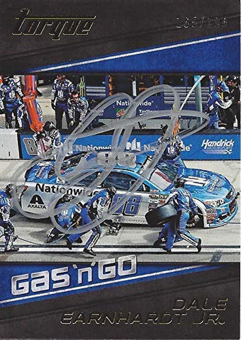 AUTOGRAPHED Dale Earnhardt Jr. 2016 Panini Torque Racing GAS N GO (Hendrick Pit Stop) Insert Signed NASCAR Collectible Trading Card #165/199 with COA and Toploader