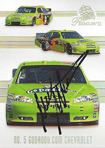 AUTOGRAPHED Mark Martin 2011 Press Pass Premium Racing MACHINES (#5 GoDaddy Team) Hendrick Motorsports Sprint Cup Car Signed NASCAR Collectible Trading Card with COA