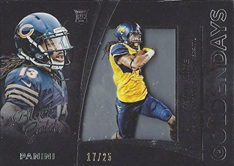 KEVIN WHITE 2015 Panini Black Gold Football GOLDEN DAYS (Chicago Bears Rookie) Rare Insert NFL Collectible Trading Card #17/25