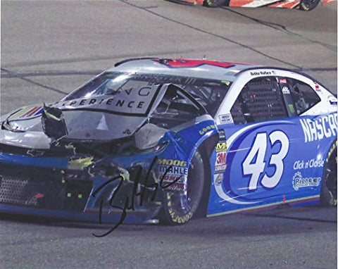 AUTOGRAPHED 2019 Bubba Wallace #42 Petty Racing Experience WRECKED CRASH CAR (Richard Petty Motorsports) Monster Cup Series Signed Collectible Picture 8X10 Inch NASCAR Glossy Photo with COA