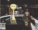 AUTOGRAPHED 2018 Hailie Deegan #19 Mobil 1 Racing MERIDIAN SPEEDWAY RACE WIN (Victory Lane Trophy) K&N Pro Series West Signed Collectible Picture 8X10 Inch NASCAR Glossy Photo with COA