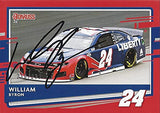 AUTOGRAPHED William Byron 2021 Panini Donruss Racing RED PARALLEL (#24 Axalta Team) Hendrick Motorsports Rare Insert Signed Collectible Trading Card with COA #230/299