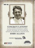 AUTOGRAPHED Bobby Allison 2011 Press Pass Legends FAMED FABRICS (Race-Used Sheetmetal) Vintage Insert Signed Collectible NASCAR Insert Trading Card with COA (#24 of only 50 produced!)