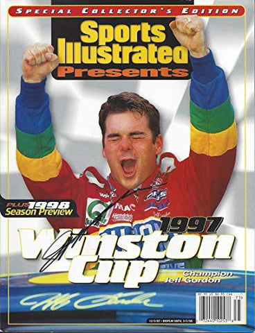AUTOGRAPHED 1997 Jeff Gordon #24 DuPont SPORTS ILLUSTRATED SPECIAL COLLECTOR EDITION (Winston Cup Series Champion) Rare Signed Vintage NASCAR Full Magazine with COA