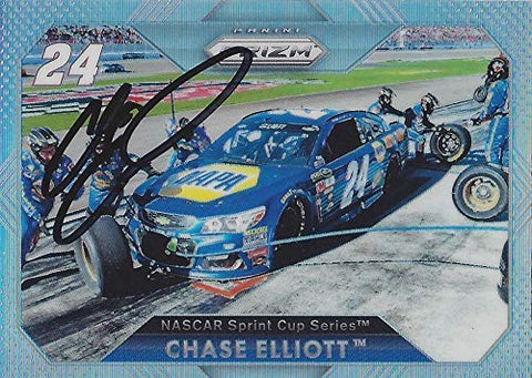 AUTOGRAPHED Chase Elliott 2016 Panini Prizm Racing ROOKIE SEASON (#24 NAPA Team Pit Stop) Hendrick Motorsports Chrome Signed Collectible NASCAR Trading Card with COA and Toploader