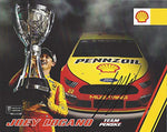 AUTOGRAPHED 2019 Joey Logano #22 Pennzoil Ford Mustang 2018 MONSTER CUP SERIES CHAMPION (Team Penske) Signed Collectible Picture 8X10 Inch NASCAR Hero Card Photo with COA