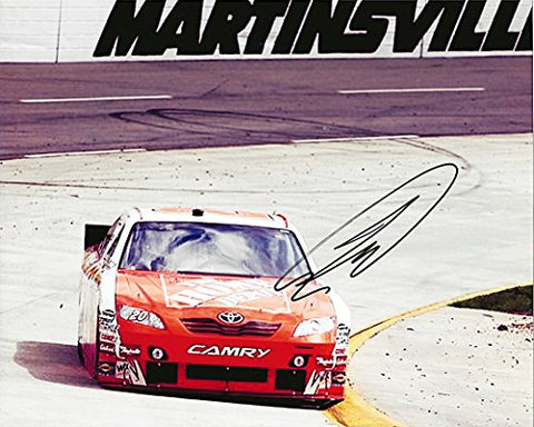 AUTOGRAPHED 2009 Joey Logano #20 The Home Depot Racing (On-Track at Martinsville) Gibbs Signed ROOKIE 8X10 NASCAR Glossy Photo with COA