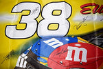 AUTOGRAPHED 2005 Elliott Sadler / Robert Yates / Tommy Baldwin / 8 Crew Members #38 M&Ms Signed 3X5 Foot NASCAR Double-Sided Flag with 11 Signatures & COA