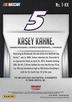 AUTOGRAPHED Kasey Kahne 2016 Panini Prizm Racing RACE-USED TIRE (#5 Farmers Insurance) Hendrick Motorsports Chrome Insert Signed NASCAR Collectible Trading Card with COA