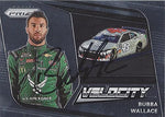 AUTOGRAPHED Bubba Wallace 2020 Panini Prizm Racing VELOCITY (#43 Air Force Team) Richard Petty Motorsports Insert Signed Collectible NASCAR Trading Card with COA