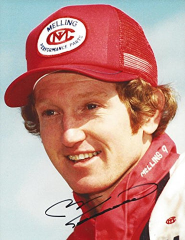 AUTOGRAPHED 1980s Bill Elliott #9 Melling Performance Parts Racing (Pre-Race Pose) Winston Cup Series Vintage Signed Collectible Picture NASCAR 9X11 Inch Glossy Photo with COA