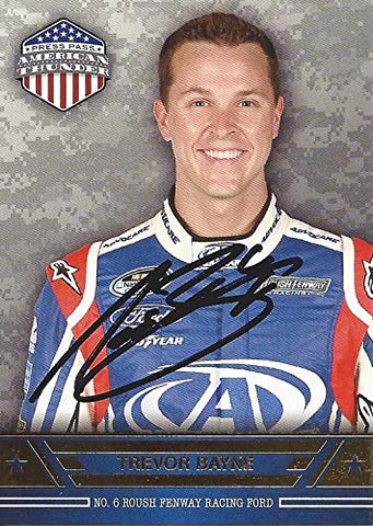 AUTOGRAPHED Trevor Bayne 2014 Press Pass American Thunder Racing (#6 Advocare Team) Roush Fenway Ford Signed NASCAR Collectible Trading Card with COA