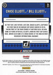2X AUTOGRAPHED Chase Elliott & Bill Elliott 2019 Panini Donruss Racing FATHER & SON (Watkins Glen First Cup Win) Monster Cup Series Dual Signed Collectible NASCAR Trading Card with COA