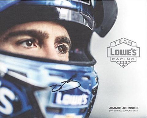 AUTOGRAPHED 2016 Jimmie Johnson #48 Team Lowes Racing LIMITED EDITION 2/2 (Hendrick Motorsports) Signed Picture 8X10 inch NASCAR Hero Card Photo with COA