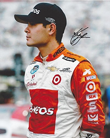 AUTOGRAPHED Kyle Larson #42 Eneos Racing NATIONWIDE SERIES PIT ROAD (Ganassi Team) Signed Collectible Picture NASCAR 8X10 Inch Glossy Photo with COA