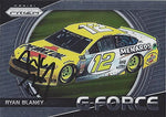 AUTOGRAPHED Ryan Blaney 2018 Panini Prizm Racing G FORCE (#12 Menards) Team Penske Monster Cup Series Insert Signed NASCAR Collectible Trading Card with COA