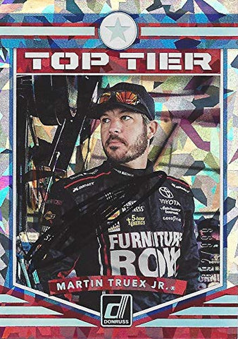 AUTOGRAPHED Martin Truex Jr. 2018 Panini Donruss Racing TOP TIER (#78 Furniture Row Toyota Team) Rare Parallel Insert Signed NASCAR Collectible Trading Card with COA #892/999