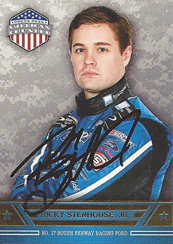 AUTOGRAPHED Ricky Stenhouse Jr. 2014 Press Pass American Thunder Racing (#17 Nationwide Car) Roush-Fenway Sprint Cup Series Signed NASCAR Collectible Trading Card with COA