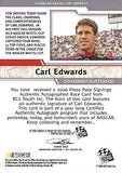 AUTOGRAPHED Carl Edwards 2006 Press Pass Racing SIGNINGS (#99 Office Depot) Roush Team Signed Collectible NASCAR Trading Card with COA