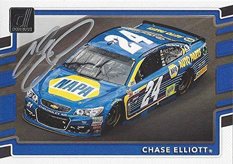 AUTOGRAPHED Chase Elliott 2018 Panini Donruss Racing (#24 NAPA Auto Parts Car) Hendrick Motorsports Signed Collectible NASCAR Trading Card with COA and Toploader