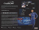AUTOGRAPHED 2019 Kyle Larson #42 Credit One Chevrolet Camaro Team (Chip Ganassi Racing) Monster Energy Cup Series Signed Collectible Picture NASCAR 9X11 Inch Official Hero Card Photo with COA