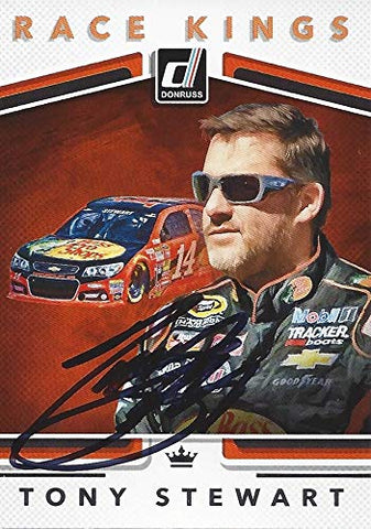 AUTOGRAPHED Tony Stewart 2018 Panini Donruss Racing RACE KINGS (#14 Bass Pro Shops Team) Insert Signed NASCAR Collectible Trading Card with COA