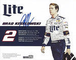 AUTOGRAPHED 2017 Brad Keselowski #2 Miller Lite Racing (Team Penske) Monster Energy Cup Series Signed Collectible Picture NASCAR 8X10 Inch Hero Card Photo with COA