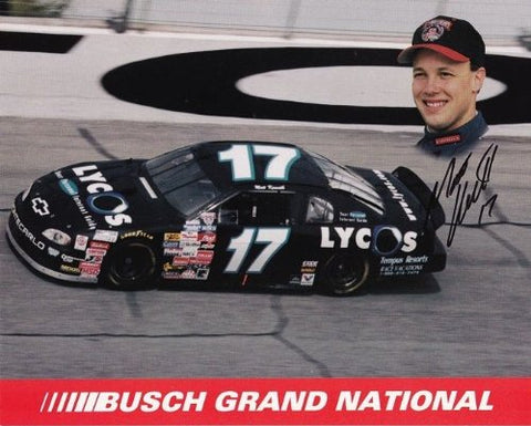 AUTOGRAPHED 1998 Matt Kenseth #17 LYCOS RACING (Busch Grand National) 8X10 SIGNED NASCAR Vintage Hero Card w/COA