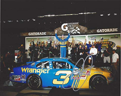 AUTOGRAPHED 2010 Dale Earnhardt Jr. #3 Wrangler Racing DAYTONA RACE WIN (Victory Lane Celebration) Nationwide Series Signed Collectible Picture 8X10 Inch NASCAR Glossy Photo with COA