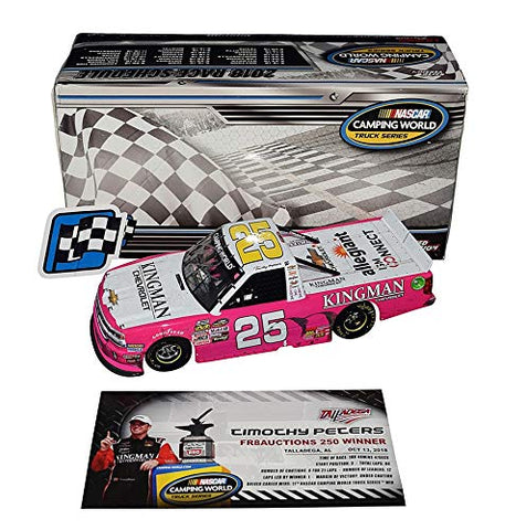 AUTOGRAPHED 2018 Timothy Peters #25 Kingman Chevrolet Team TALLADEGA WIN (Raced Version) Camping World Truck Series Signed Lionel 1/24 Scale NASCAR Diecast with COA (#423 of only 505 produced)