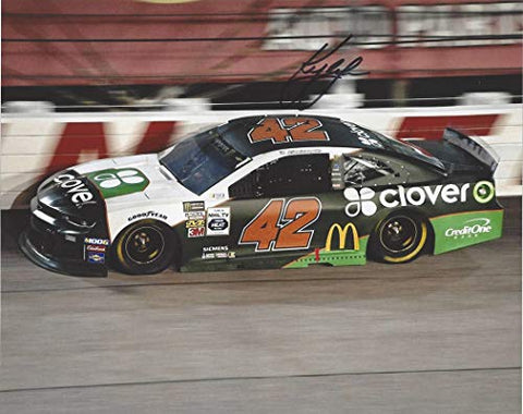 AUTOGRAPHED 2019 Kyle Larson #42 Clover Chevrolet Racing DARLINGTON RETRO THROWBACK (#41 Kodiak Ricky Craven) Signed Collectible Picture NASCAR 8X10 Inch Glossy Photo with COA