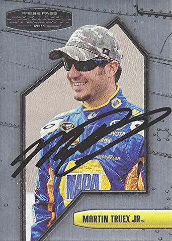 AUTOGRAPHED Martin Truex Jr. 2011 Press Pass Stealth Racing (#56 NAPA Auto Parts Team) Michael Waltrip Racing Sprint Cup Series Signed NASCAR Collectible Trading Card with COA