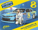 AUTOGRAPHED 2019 Dale Earnhardt Jr. #8 Hellmanns Racing DARLINGTON THROWBACK WEEKEND (Xfinity Series Race) JR Motorsports Signed Collectible Picture 8X10 Inch NASCAR Hero Card Photo with COA