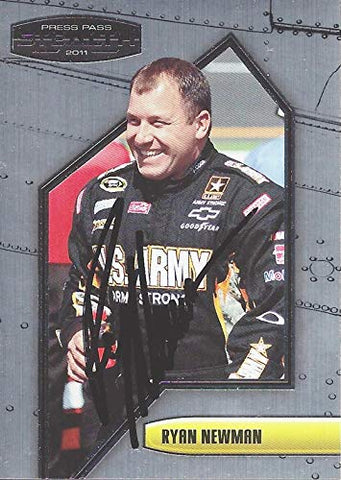 AUTOGRAPHED Ryan Newman 2011 Press Pass Stealth Racing (#39 U.S. ARMY Team) Stewart-Haas Chevrolet Chrome Signed NASCAR Collectible Trading Card with COA